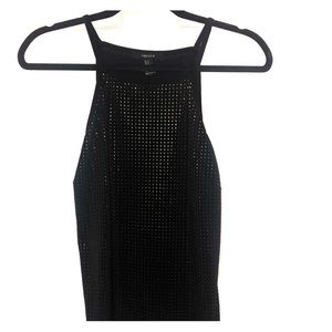 Black and gold studded fitted tank